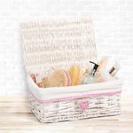 Wicker Storage Hamper With Lid With Liner Gift Hamper Wicker Basket Storage