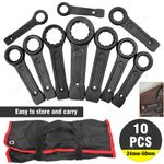 10x Heavy Duty 24-50mm Slogging Wrench Single Ring Box End Striking Ring Spanner