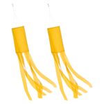 2Pcs 100cm Windsock Flag Colorful Wind Socks Hanging Decor for Garden Yellow