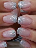 24x Short Square False Nails French Manicure Fake Tips Press On Full Cover Nails