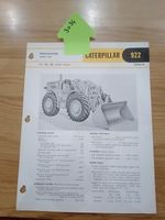 Caterpillar CAT Traxcavator Wheel Type 922A Specification Sheet