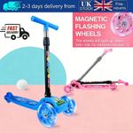 Adjustable Kids scooter 3 wheels kids kick push Flashing Led Light Up For Gift！