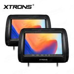 2pc 9" HD Screen Car Pillow Headrest DVD Player Monitor USB SD HDMI/FM/IR Gaming