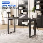FLEXISPOT QS2 Electric Standing Desk 140×70 cm, L Shape 4 Legs, Dual Motors