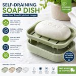 Simple Soap Dish, Drain Soap Tray, Plastic Rectangular Soap Holder