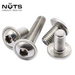 FLANGED BUTTON DOME HEAD SOCKET SCREWS ALLEN BOLTS A2 STAINLESS M4 M5 M6 M8
