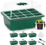 10Pack Seed Starter Tray Seed Starter Kit with Humidity Dome 72 Cells Total Tray