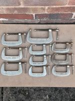 Vintage Record Junior Clamps Job Lot Of 10 Made In England
