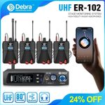 Debra ER-102 UHF IEM Wireless In-Ear Monitoring System with Bluetooth 5.0 for Re