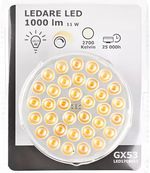 IKEA LEDARE GX53 1000lm LED Bulb Dimmable Warm White 2700K Wide Beam