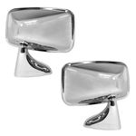 Pair Classic Polished Stainless Steel Car Door Mirrors for FORD ESCORT MK1 MK2