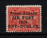 Newfoundland 1919 $1 on 15c SG143A (no comma) mint LHM WS43356