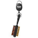 Izzo Golf Retractable Dual-Sided Club Groove Cleaner Soft Hard Bristles Brass