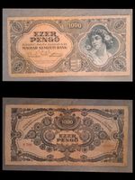 1000 Pengo, Hungarian banknote, rare,collectable , 1945