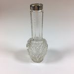 Antique 1900 C C May & Sons Sterling Silver Mounted Cut Glass Vase 11cm High 
