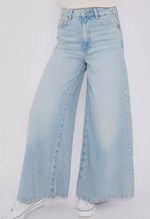 Ladies M&S Denim Palazzo Jeans Stretch Flare Wide Leg High Rise Marks