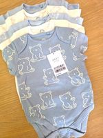 NEXT Baby Bodysuit Vests 5 Pack 0-3 Months Blue & White Teddy Bear BNWT