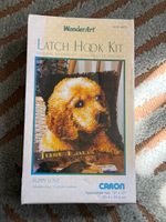 Vintage WonderArt Puppy Love Latch Hook Kit Labrador Dog Caron Unused Art 4670