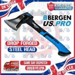 USPRO 1.4KG HEAVY DUTY AXE HAND FELLING HATCHET WOOD SPLITTING FIBREGLASS SHAFT