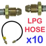 10 x LPG GAS BOTTLE HOSES POL to POL PIGTAIL PIPE 35" LP LPG PROPANE LH THREAD