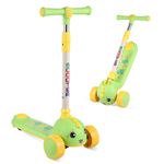 Adjustable Kids Scooter Child Kick Flashing LED Light Up 3 Wheel Push