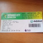 Ticket : 2019/2020 8/11/2019 Championship Norwich City v Watford