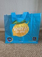 Aldi Reusable Shopping Bag For Life - blue/squeeze the day