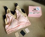 iBselect Nursing Bras 3-Pack Set Size XL Pink Beige Black MPN 60124