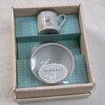 M&S Baby Breakfast Set Winnie The Pooh 3 Piece Cup Plate Bowl Ceramic Disney New
