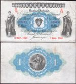 Bank of Ireland. One Pound 2 Sep 1940 (BYB; NI.202a) B16 528791 Crisp F-VF.