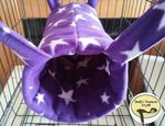 Hunty's cosy Large Fleece Lined Tunnel hammock Chinchilla ,ferret,rat,G.pig,degu