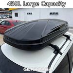 450L 90KG Large Car Cargo Roof Box Hard Top Gloss Black Camping Travel Luggage