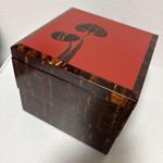 Akita Fuki Lacquer 2-Tier Jubako Box Cherry Bark Style
