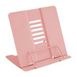 Book Stand, Multifunctional Metal Holder for Reading (Pink2) Pink