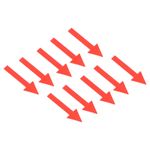 4Set / 40Pieces 2x1" Arrow Sticker Directional Arrow Sign Floor Decal Red
