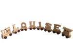 Baby Christening Gifts Wooden letters train for Personalised baby name train