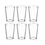 Drinking Glasses Tumblers Set of 6 Clear Glass 215ml Juice Water Dishwasher Safe