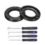 2Set Oil Seal 30x52x7mm TC Nitrile Rubber Double Lip Cover with Hook Kit
