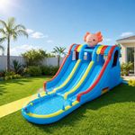 8 in1 Inflatable Bouncy Castl  Kids Water Bounce House w/ Slide For 3-10 Years