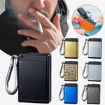Portable Pockets Box Carabiner METAL Smoking Cigarette ASHTRAYS Travel Outdoor