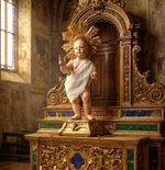 Child Jesus Blessing - Neapolitan Sacred Art - 50 cm