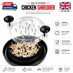 Large Chicken Shredder Tool Non-Slip Twist Meat Shredding Grinder Handles Black