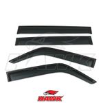 SMOKED BLACK WIND DEFLECTORS FRONT & REAR FOR MITSUBISHI PAJERO V73 1999-2006