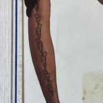 Bruce Oldfield for Charnos new leaf back pattern Sheer Stockings medium 