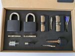 Curious Smith 6-Piece Practice Lock Set - Clear Locks with Rubber Covers