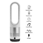 PowerSonic Bladeless Tower Fan 25W Oscillating Remote Control 8 Speeds Timer