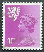 GB REGIONAL STAMP SG S51EA  RARE TYPE 2, 31p. 1985, BRIGHT PURPLE, V. G. USED