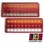 LED AUTOLAMPS 275ARW Pair LARGE Rear Light STOP TAIL INDICATOR REVERSE 12v 24v