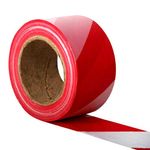 5x Red White Hazard Danger Warning Barrier Tape Non Adhesive 75mm x 200m Rolls