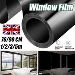 Total Light Blackout 100% Privacy Window Film Tinting Tint Sticker 76/90cm UK